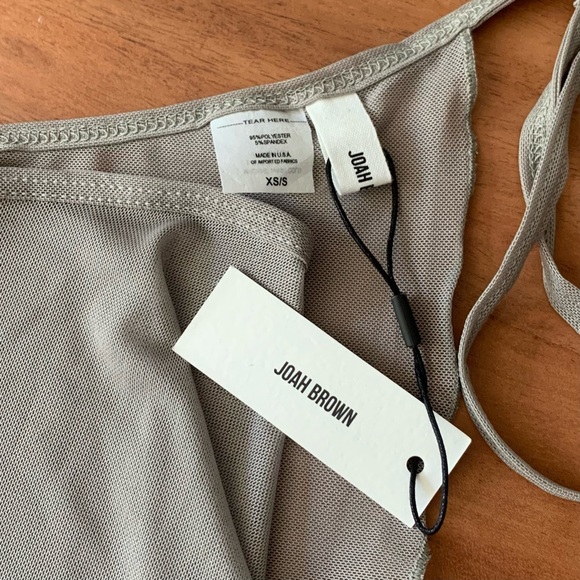 Joah Brown Wrap Skirt Dew Mesh XS S - Picture 6 of 11